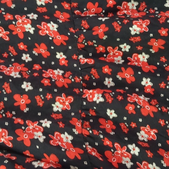 ZARA Ruffle Floral Cottage Dress midi maxi Black red NWT XXl - Picture 9 of 15